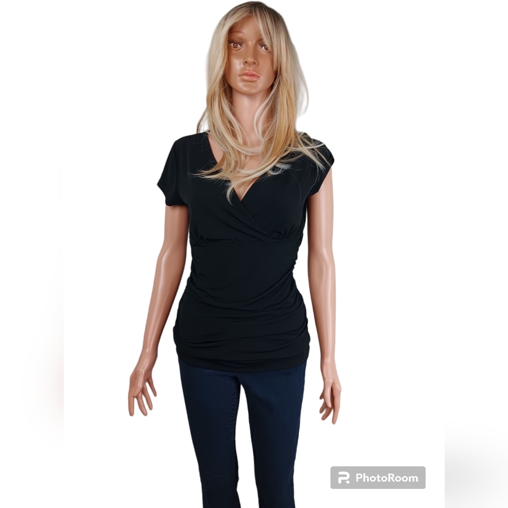 New Yor & Company, black, V-neck shirt